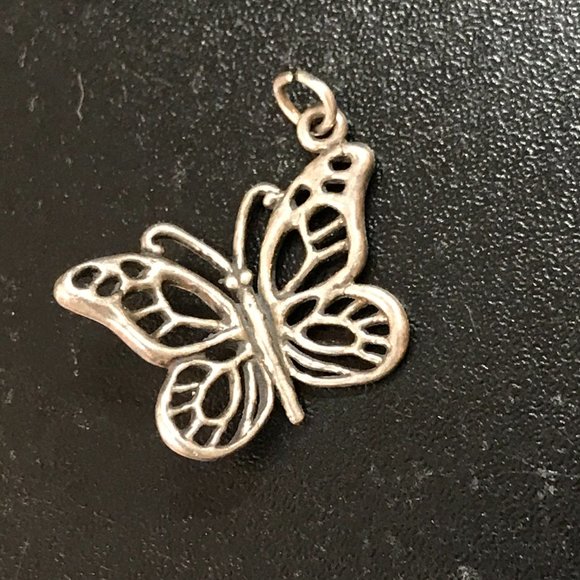 Sterling Silver Open Wing Butterfly Pendant - Picture 5 of 6